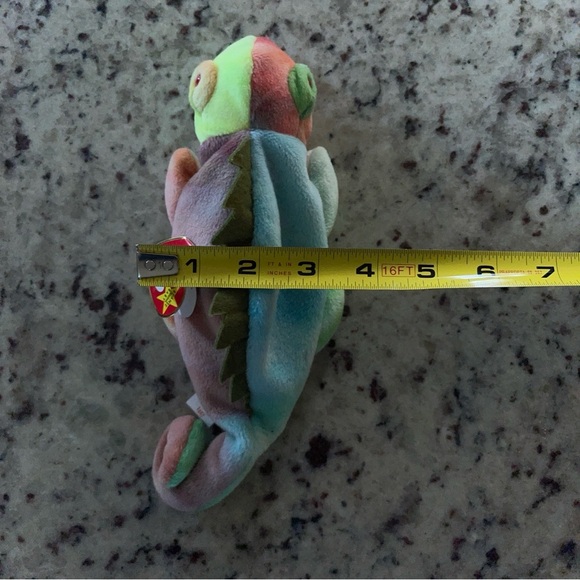 NWT Vintage Ty Beanie Baby Iggy the Iguana 1997 Rainbow Collectible Lizard - Picture 10 of 10